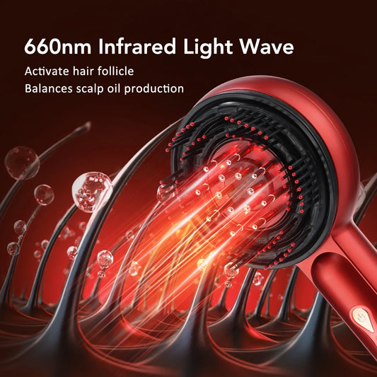 Blue & Red Light Therapy/ Hair Growth/ Scalp Massage Brush